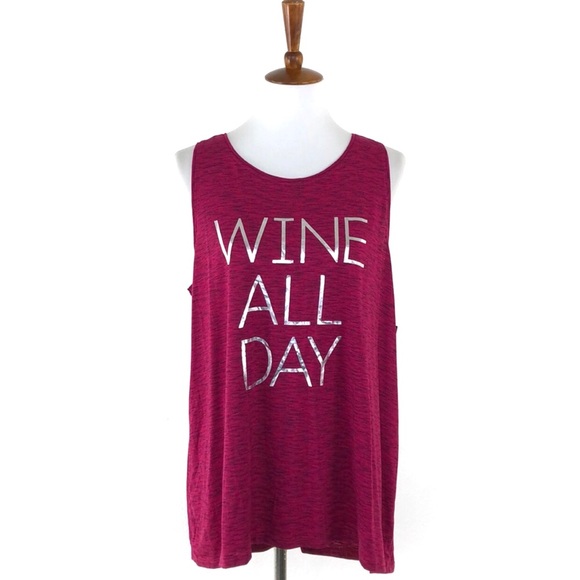 Apt. 9 Tops - Apt. 9 “Wine All Day” Sleeveless Top